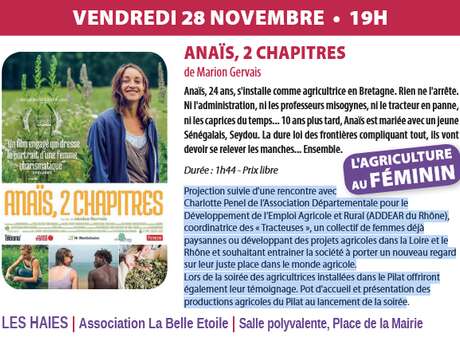 Festival du cinéma solidaire du Pilat : Anaïs 2 chapîtres