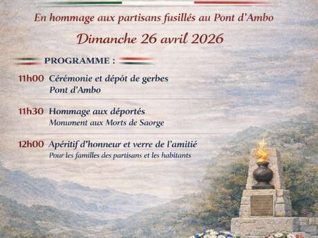 Day of remembrance in tribute to the partisans shot at Ambo bridge