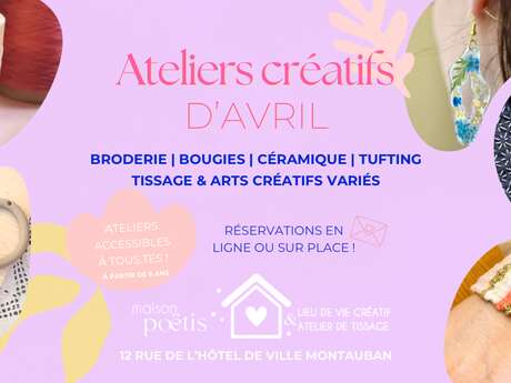 April creative workshops