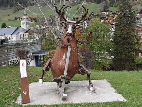 Art vache : sculpture "La Vache Caribou"