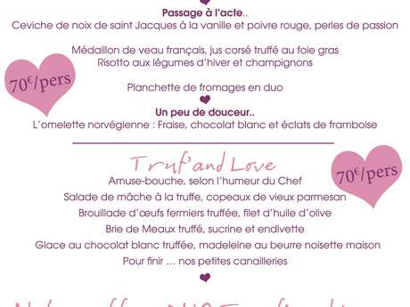 Fêter la SAINT VALENTIN aux Lodges