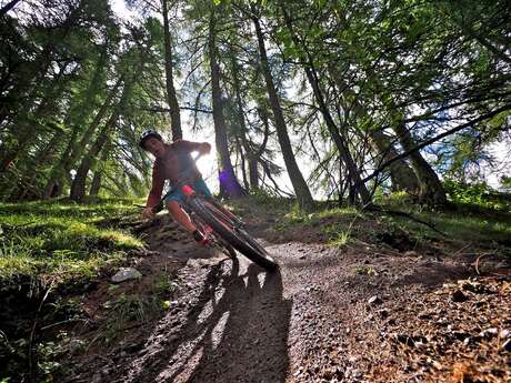 Itinéraire enduro bike park piste verte "La Gilly"