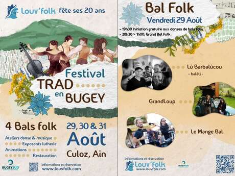Festival Trad'en Bugey - Ateliers danse et musique en journée - Bal folk en soirée