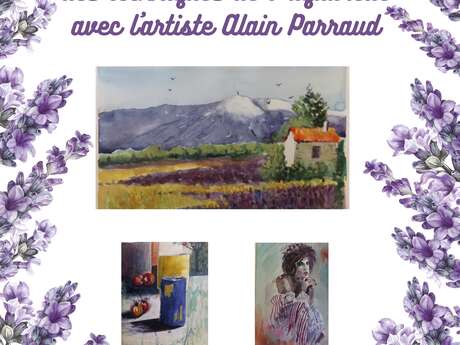 Démonstration des techniques d'aquarelle avec l'artiste Alain Parraud