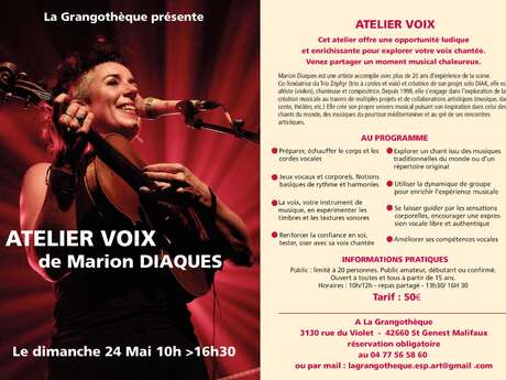 Stage de chant avec Marion Diaques