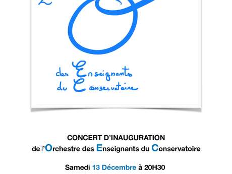 Concert - Orchestre des Enseignants du Conservatoire