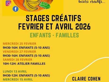 Atelier Banane : Stages créatifs des vacances de février et avril  à La Tour d'Aigues
