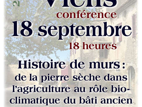 Journées du patrimoine - conférence de Renan Pipaud : HISTOIRE DE MURS