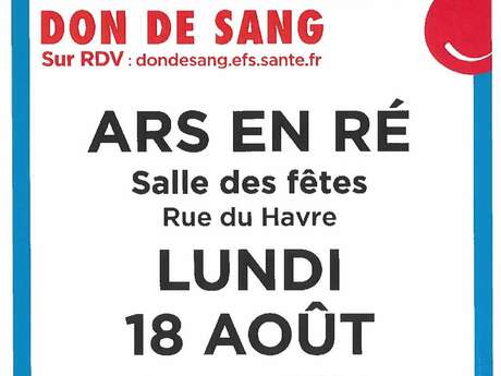 Don du sang à Ars-en-Ré