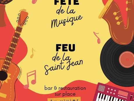Fête de la musique et feu de la Saint Jean à Finhan