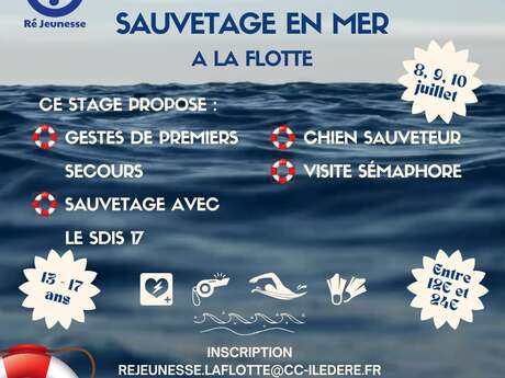 Stage Ados : Sauvetage en mer à la Flotte en Ré