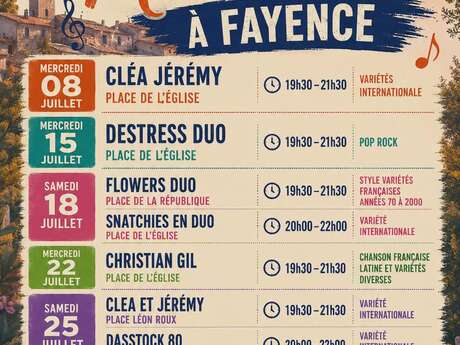 Les  Terrasses musicales de Fayence