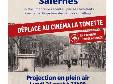 La mémoire de Salernes -DEPLACE AU CINEMA LA TOMETTE