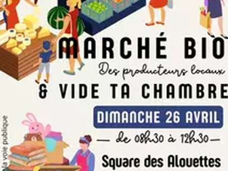Marché Bio et vide ta chambre  à Alouet'Café