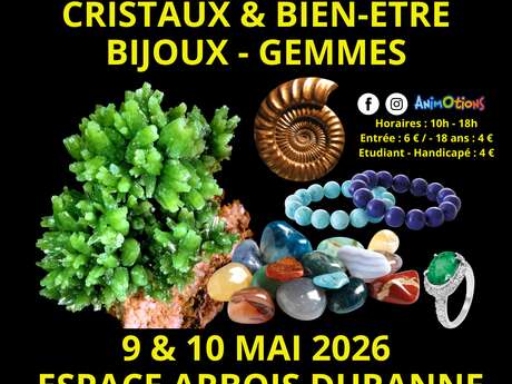 Salon Minéraux Fossiles Cristaux & Bien-Être Bijoux et Gemmes d’Aix en Provence + Exposition l’Histoire de nos Ancêtres