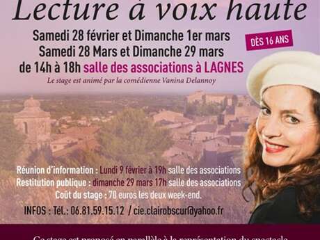 Stage Théâtre - Lecture à haute voix