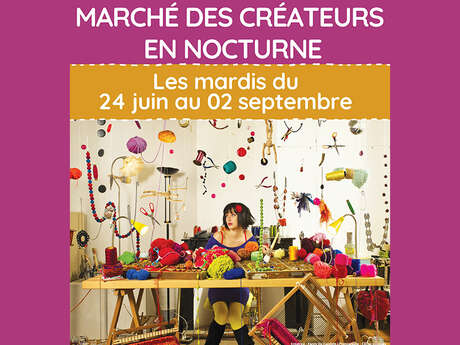 Markt der Kreativen bei Nacht