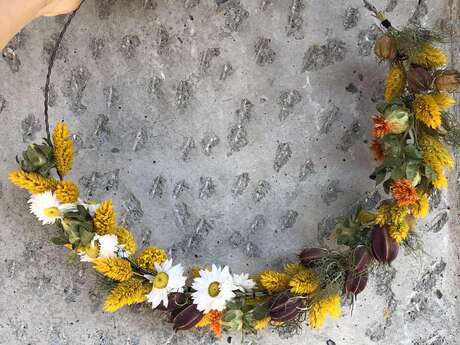 Atelier couronne de fleurs