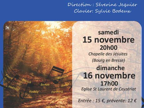 Lumières d'automne : concert du Nouveau Choeur de l'Ain