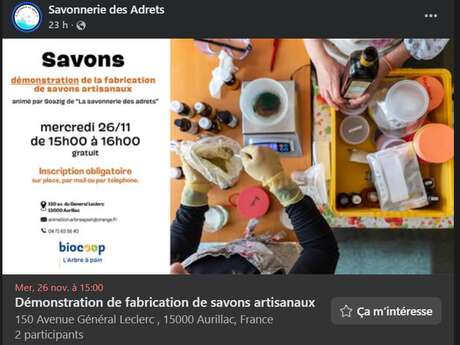 Démonstration de fabrication de savons artisanaux