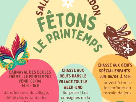 Chasse aux oeufs dans le village