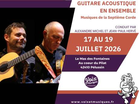 Stage Guitare acoustique en ensemble - Rencontres Voix & Musiques 2026