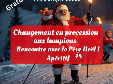 Descente aux flambeaux avec le père Noël