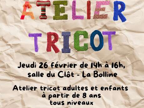 Atelier Tricot - Médiathèque de Valdeblore.