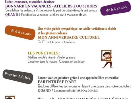 Découvrez les ateliers du Musée Bonnard