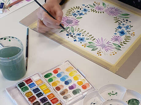 Atelier encre aquarelle "Leporello de voyage"
