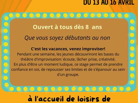 Stage de découverte artistique : théâtre d'improvisation