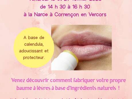 Atelier fabrication de baume à lèvres