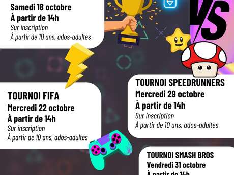 Tournois jeux vidéo - Vacances de la toussaint