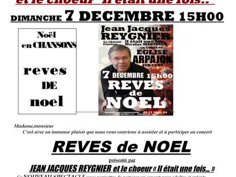 Concert de Jean-Jacques Reygnier :  "rêves de Noel"