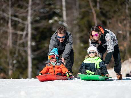 Piste de luge accès libre La Féclaz