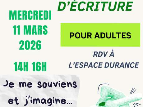 Atelier d'écriture pour adultes