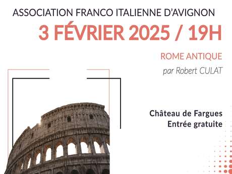 Conférence "Une histoire de la Rome antique à travers ses monuments"