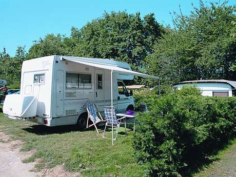 Camper van service-reception area