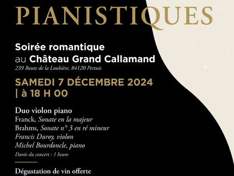 Soirée romantique au château Grand Callamand, duo violon piano