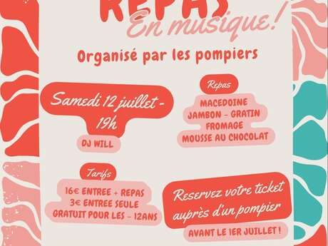Repas en musique organisé par les pompiers