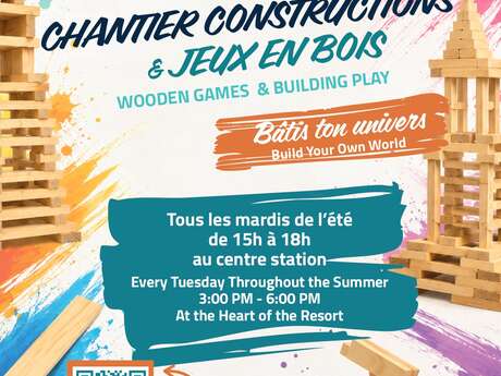 Constructions géantes et jeux en bois
