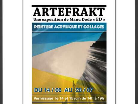 Opening of ARTEFRAKT exhibition - acrylic painting and collages Opening of ARTEFRAKT exhibition - acrylic painting and collages