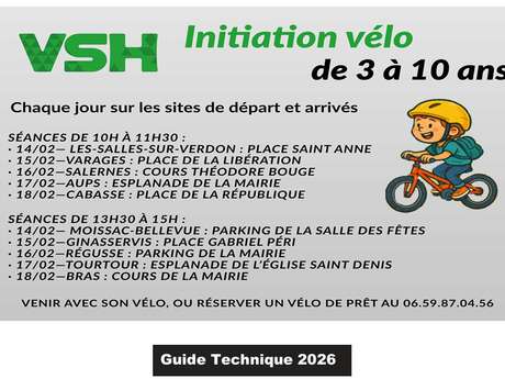 Initiation vélo pour enfants de 3 à 10 ans