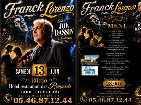 Special Joe Dassin Dinner Concert with Franck Lorenzo