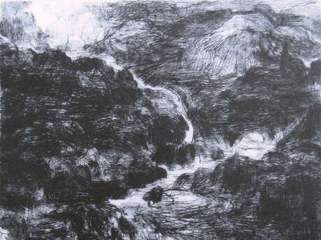 Atelier - Les heures bleues - Gravure en taille douce