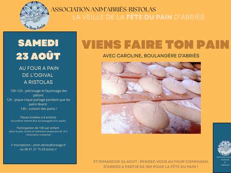 Atelier fabrication du pain