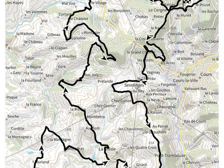 Itinéraire VTT : circuit 18 noir, base Le Cergne