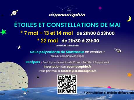 Étoiles et constellations de Mai