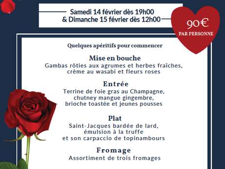 La Saint Valentin à l'Hostellerie du Château des Fines Roches