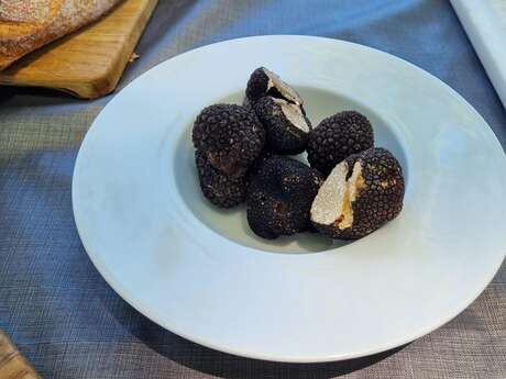 Repas truffe dans les jardins Château Pesquié